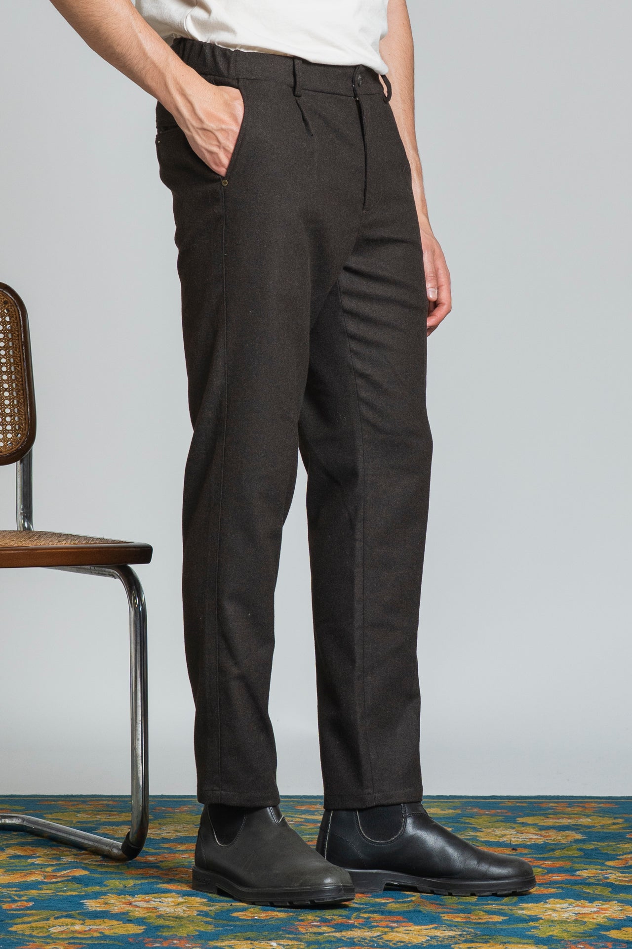 ELIAS CHINO LONG IN MIXED WOOL