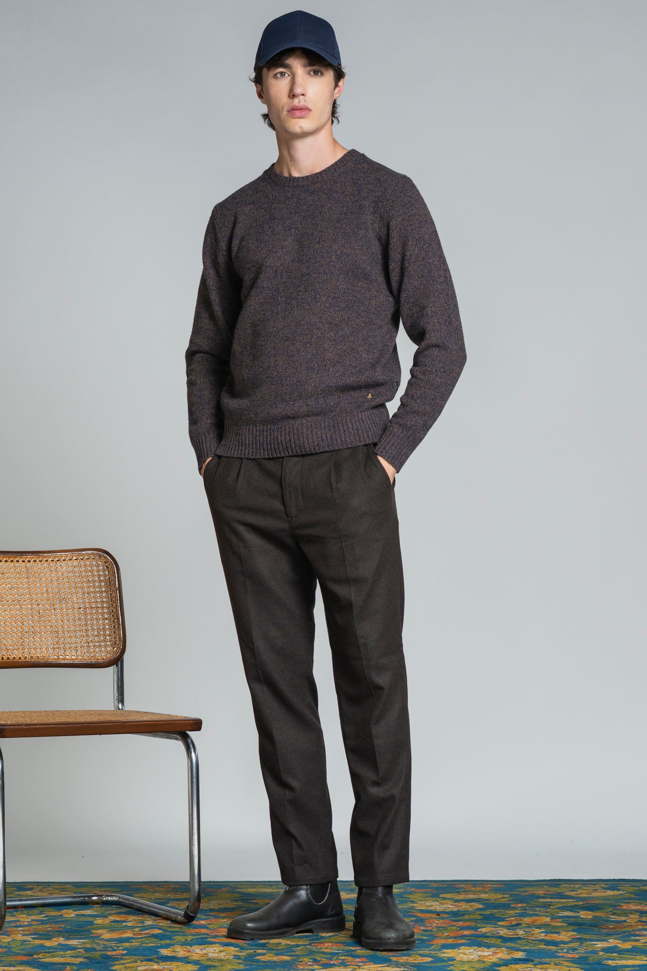 ELIAS CHINO LONG IN MIXED WOOL