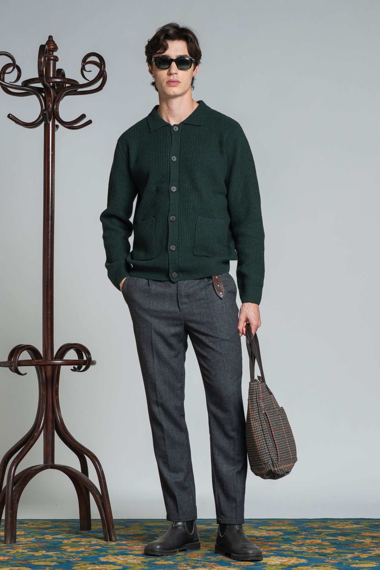 HUGO CARDIGAN SHIRT IN LAMBSWOOL