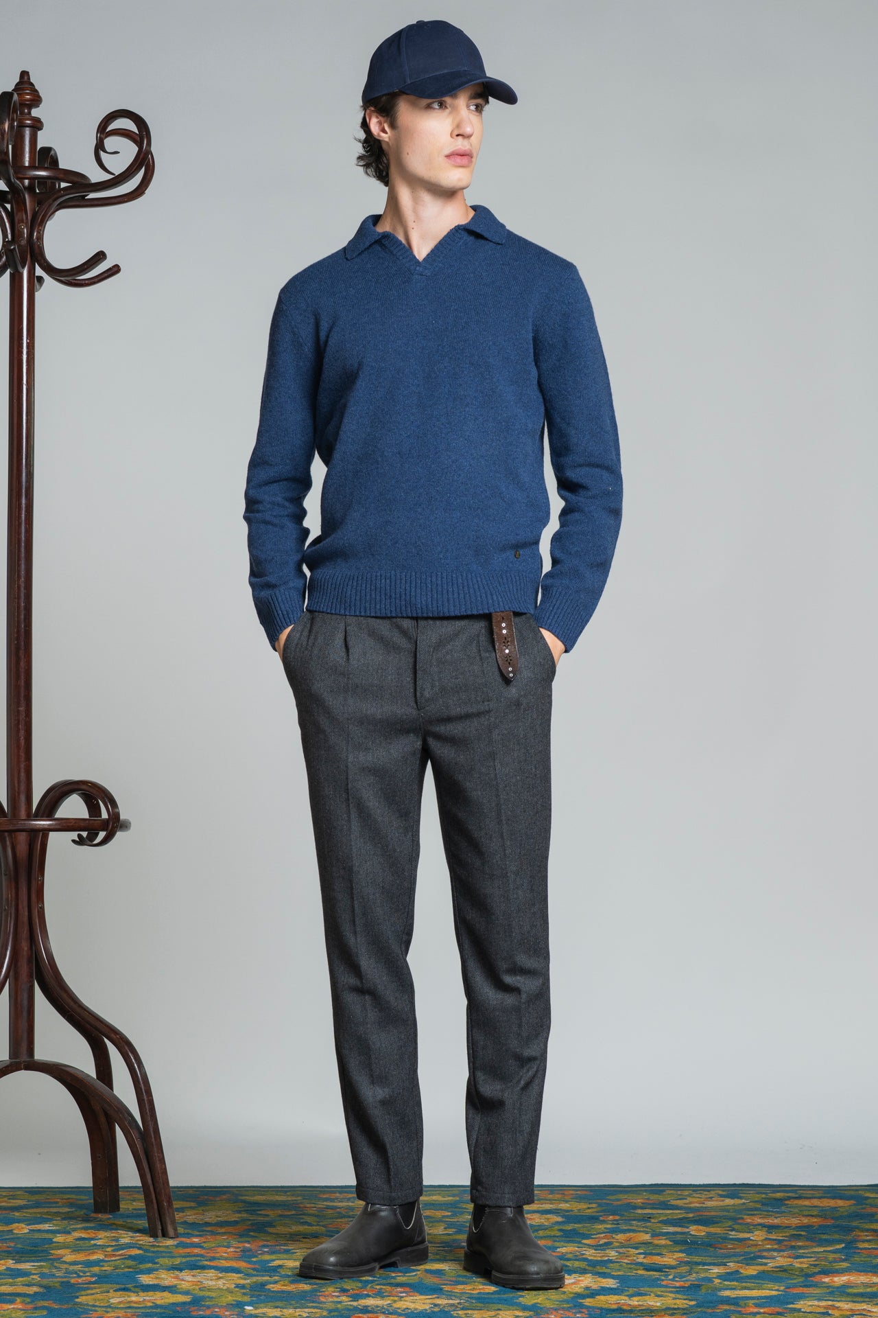 NEIL POLO SKIPPER IN LAMBSWOOL