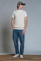 KEEGAN GILET IN COTTON