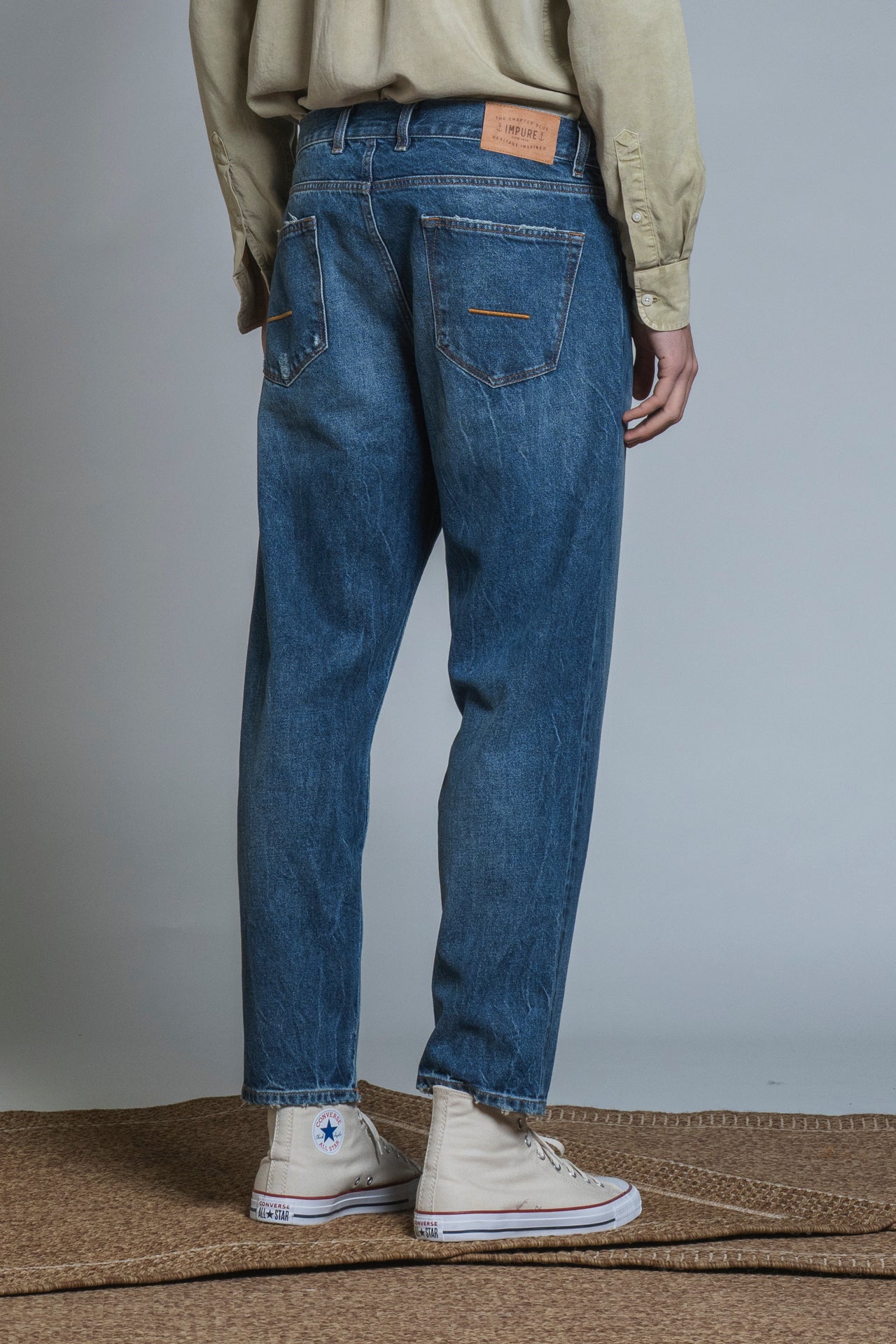 HIRO CHINO LONG JAPAN CROP 5 PKT IN DENIM
