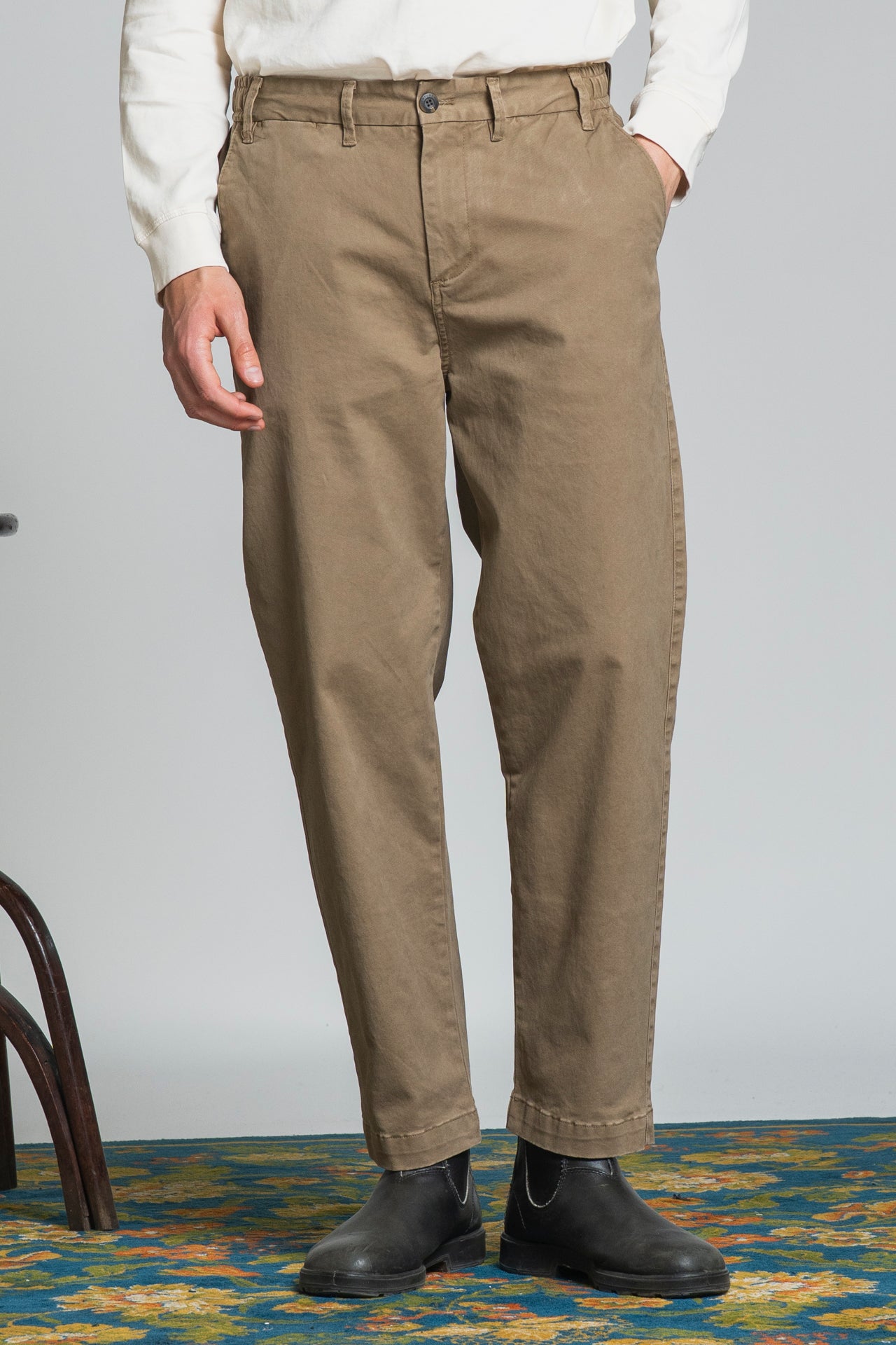 THEO CHINO LONG IN TWILL STRETCH