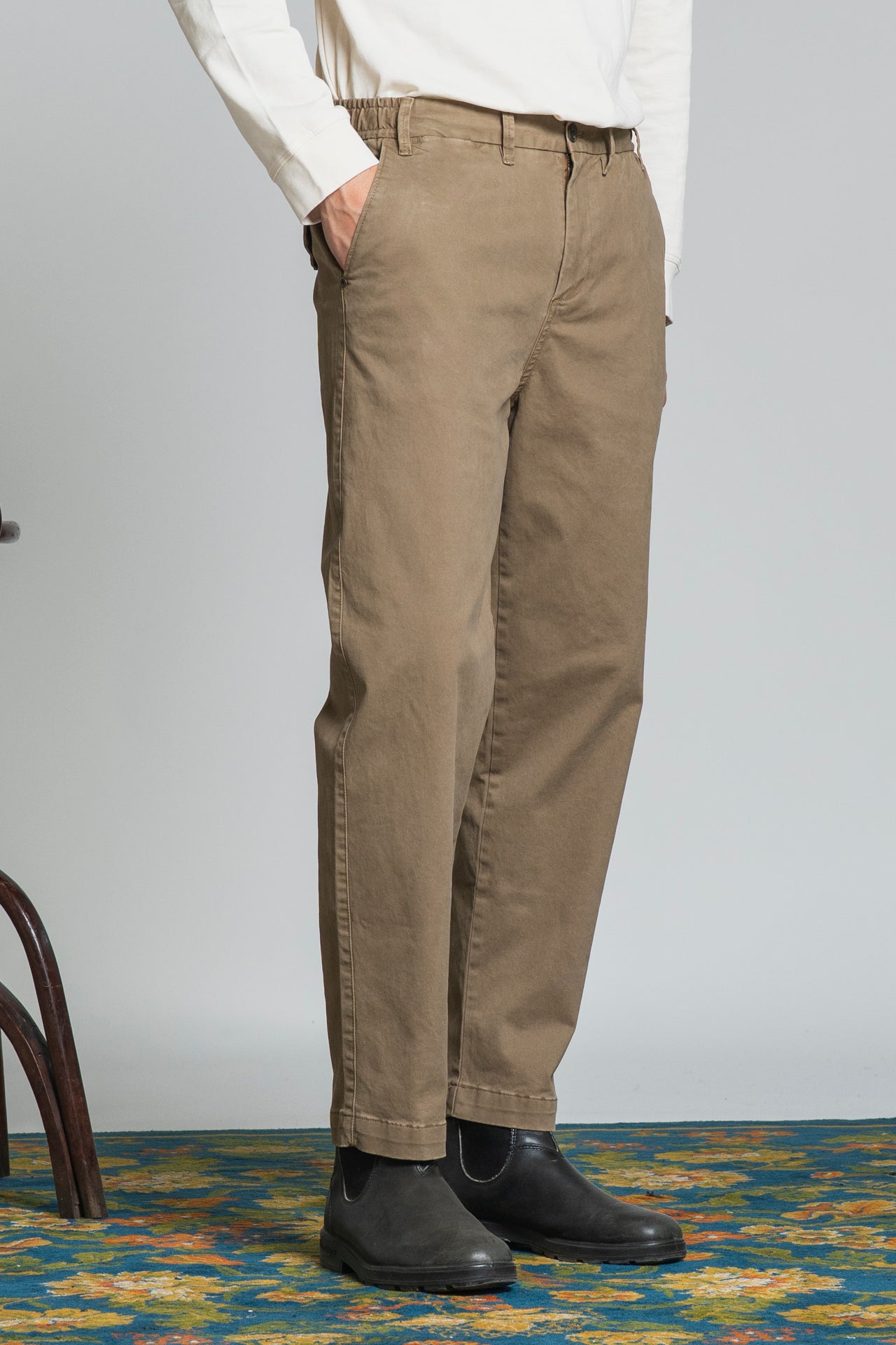 THEO CHINO LONG IN TWILL STRETCH
