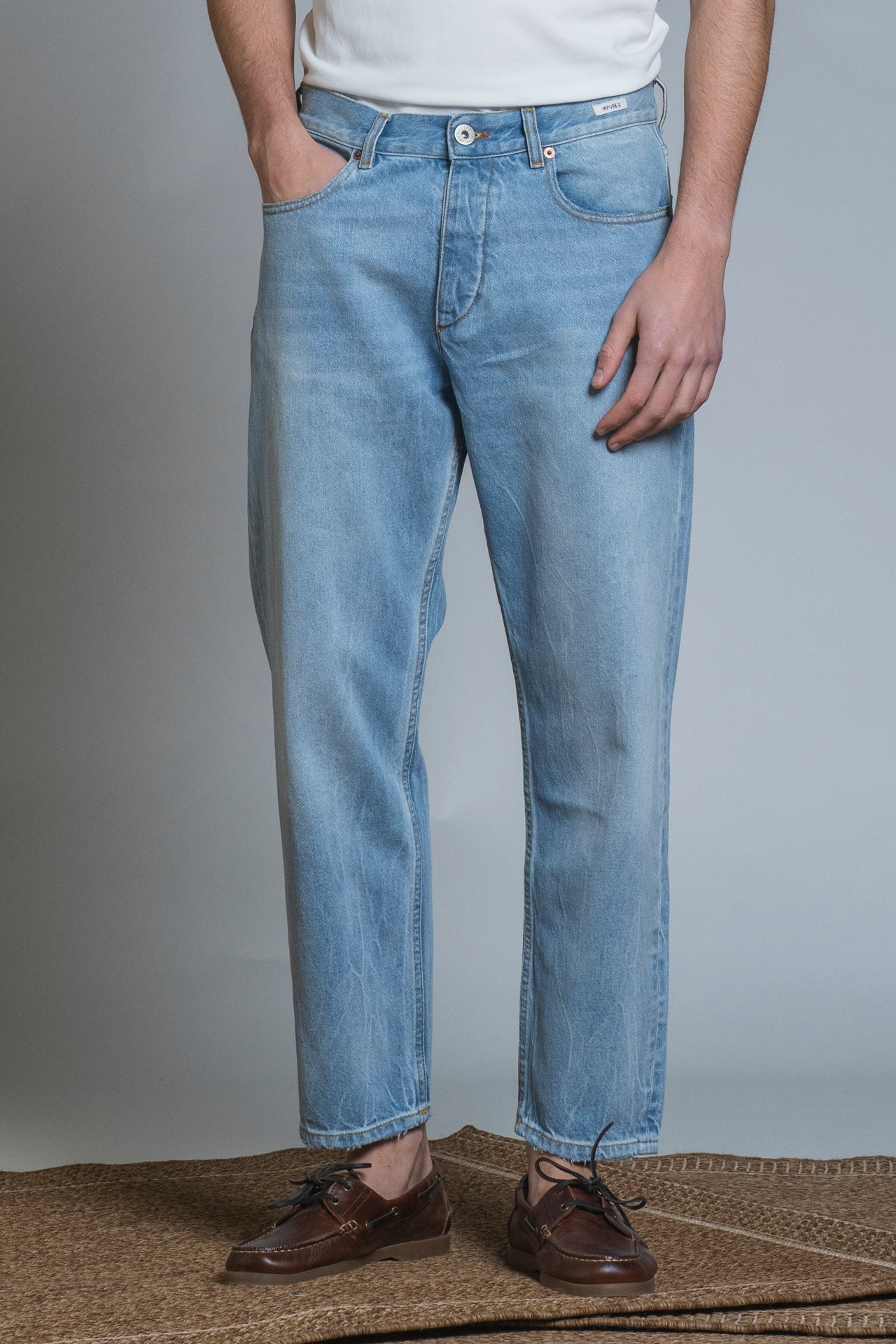 HIRO CHINO LONG JAPAN CROP 5 PKT IN DENIM