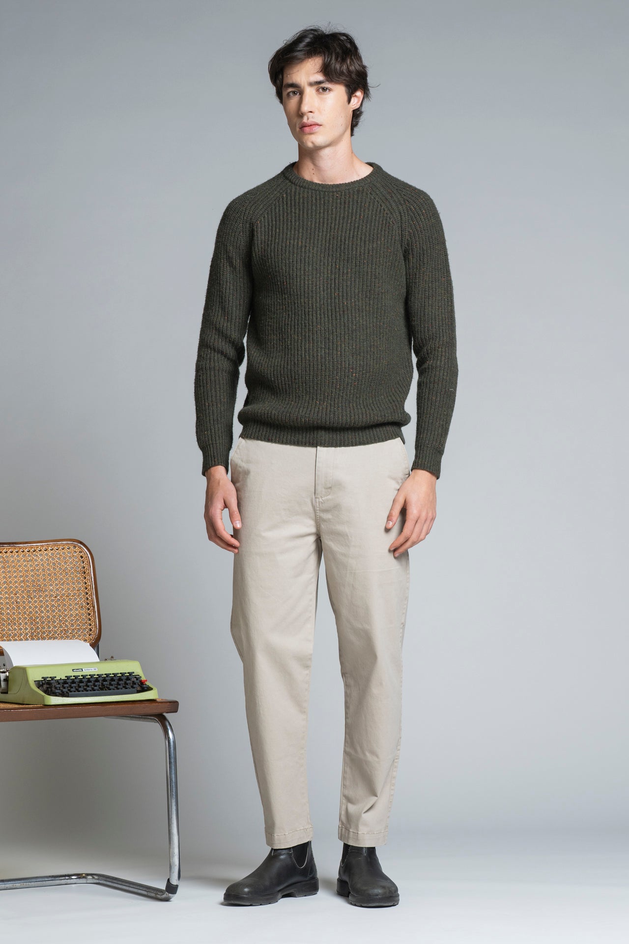 BRUCE ROUND NECK ENGLISH COAST IN BLEND WOOL