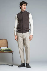 STEFAN CARDIGAN ZIP IN WOOL MERCERIZED