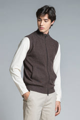 STEFAN CARDIGAN ZIP IN WOOL MERCERIZED