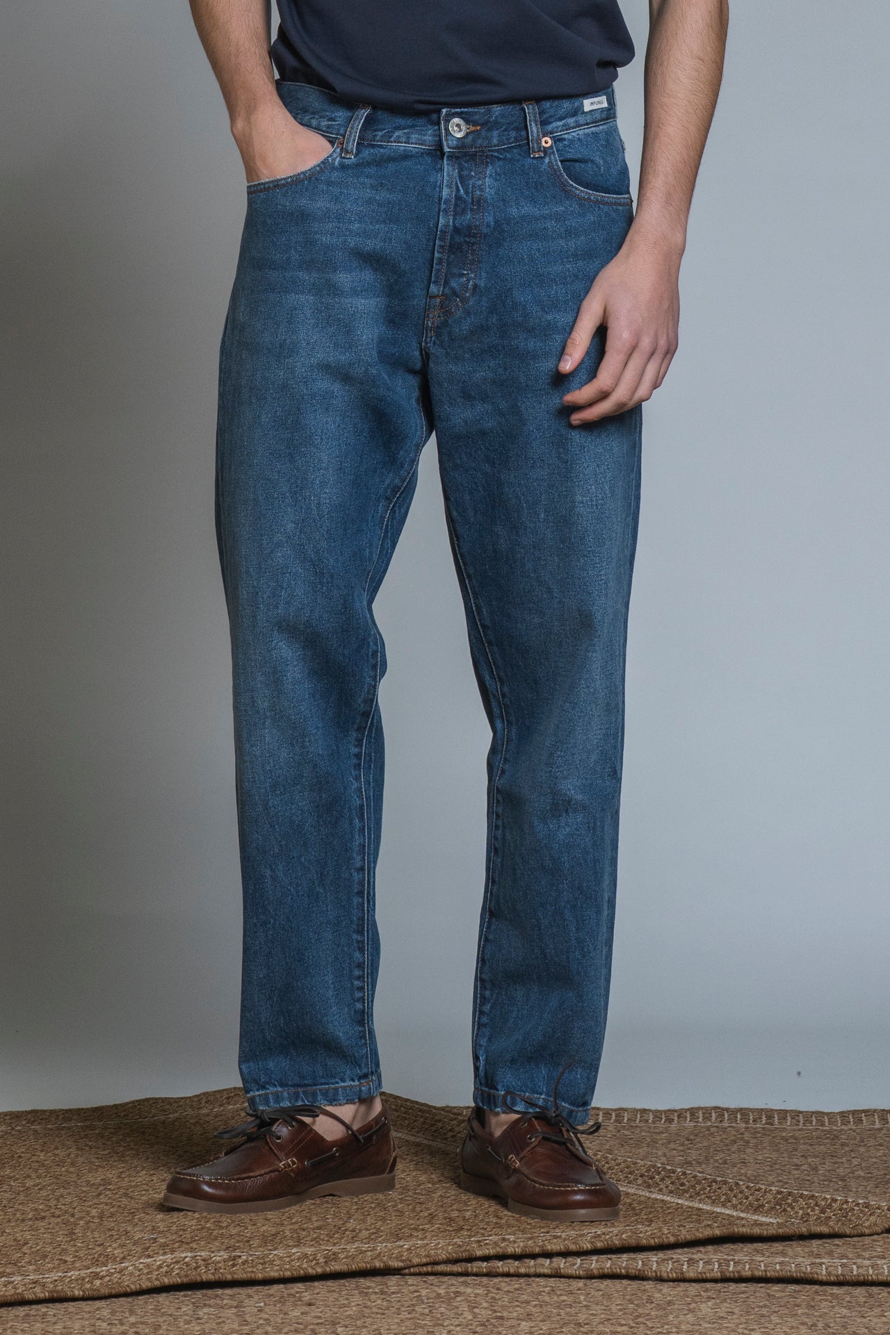 BILL CHINO LONG REGULAR FIT 5 PCT IN DENIM