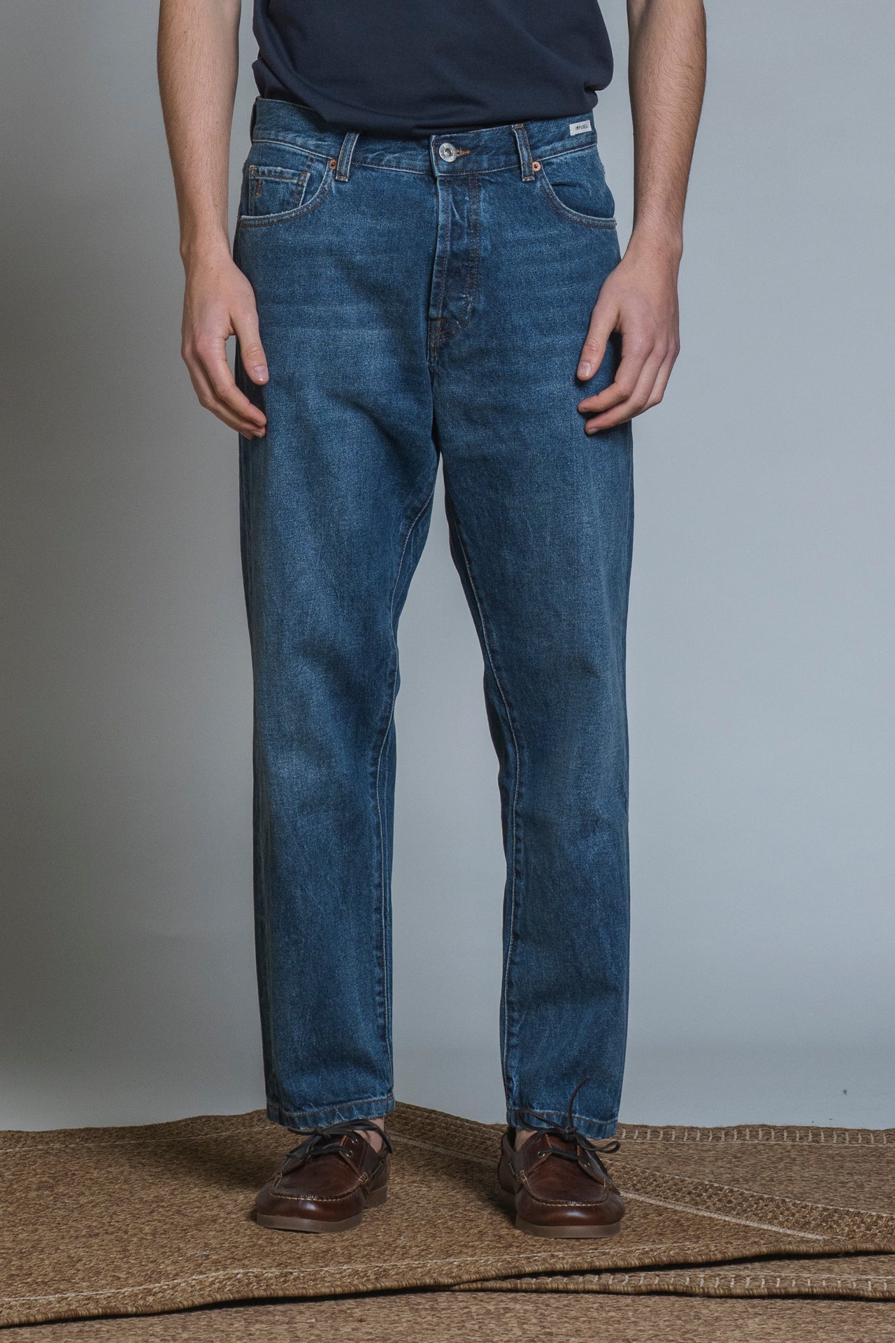 BILL CHINO LONG REGULAR FIT 5 PCT IN DENIM