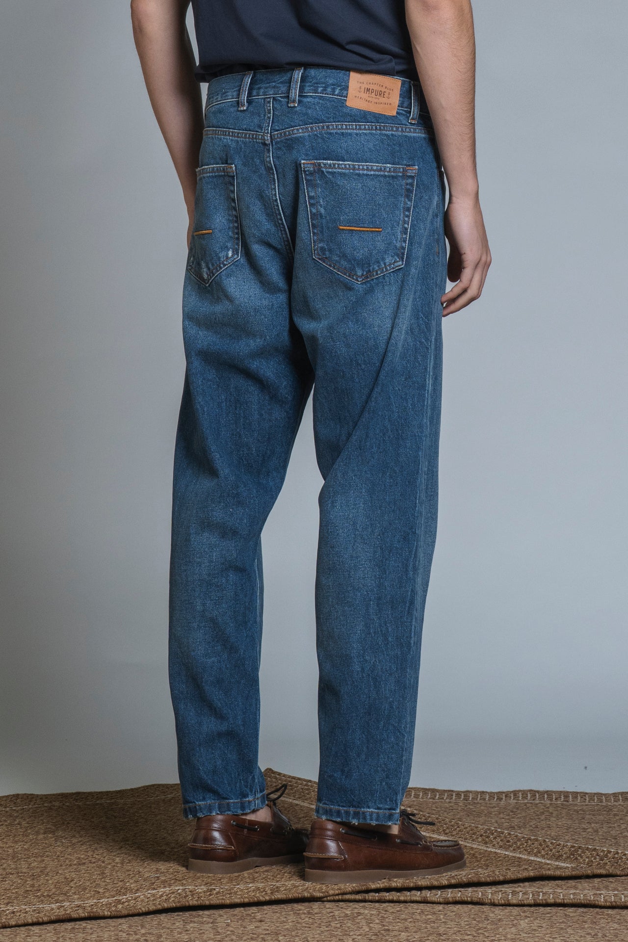BILL CHINO LONG REGULAR FIT 5 PCT IN DENIM