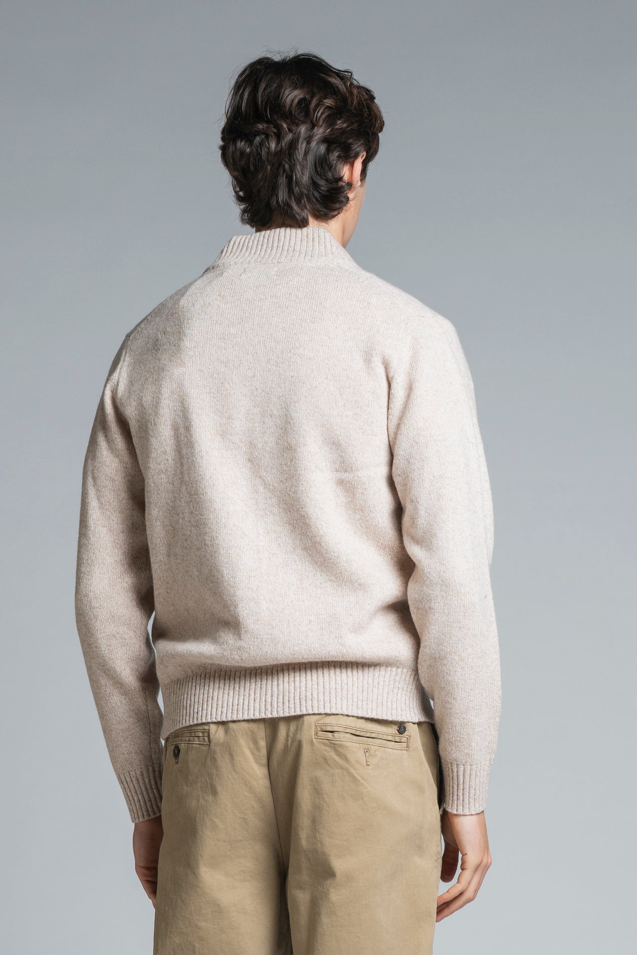 CHASE CARDIGAN BUTTON IN MOULINE'