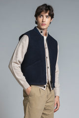 TERRY GILET IN BOILED WOOL