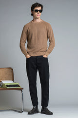 SIMON ROUND NECK IN COTTON STONE WASH