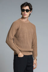 SIMON ROUND NECK IN COTTON STONE WASH