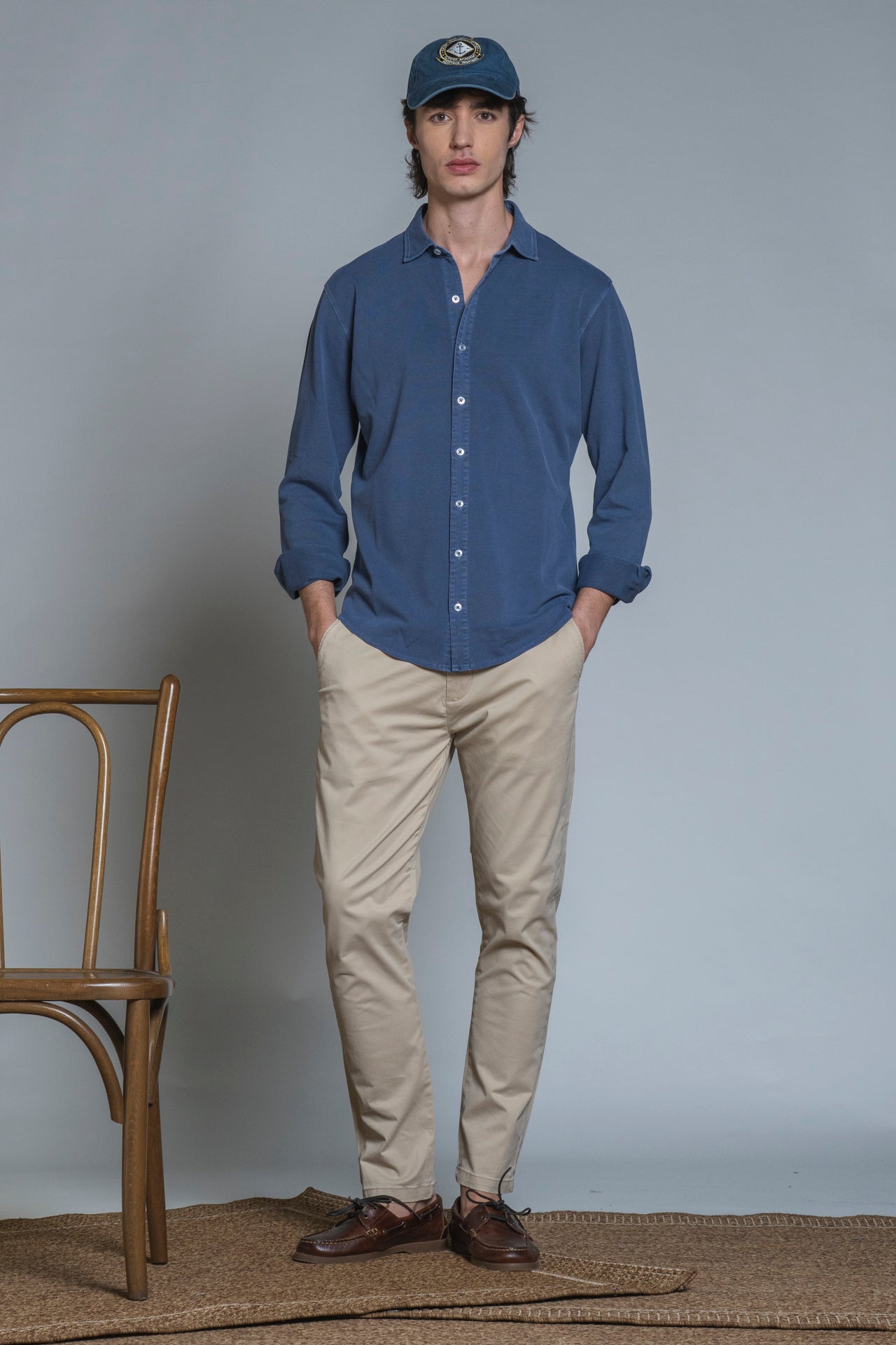 RILEY FRENCH COLLAR IN OXFORD PIQUET