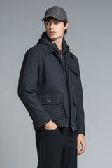 LIAM HOODIE JACKET MIXED WOOL