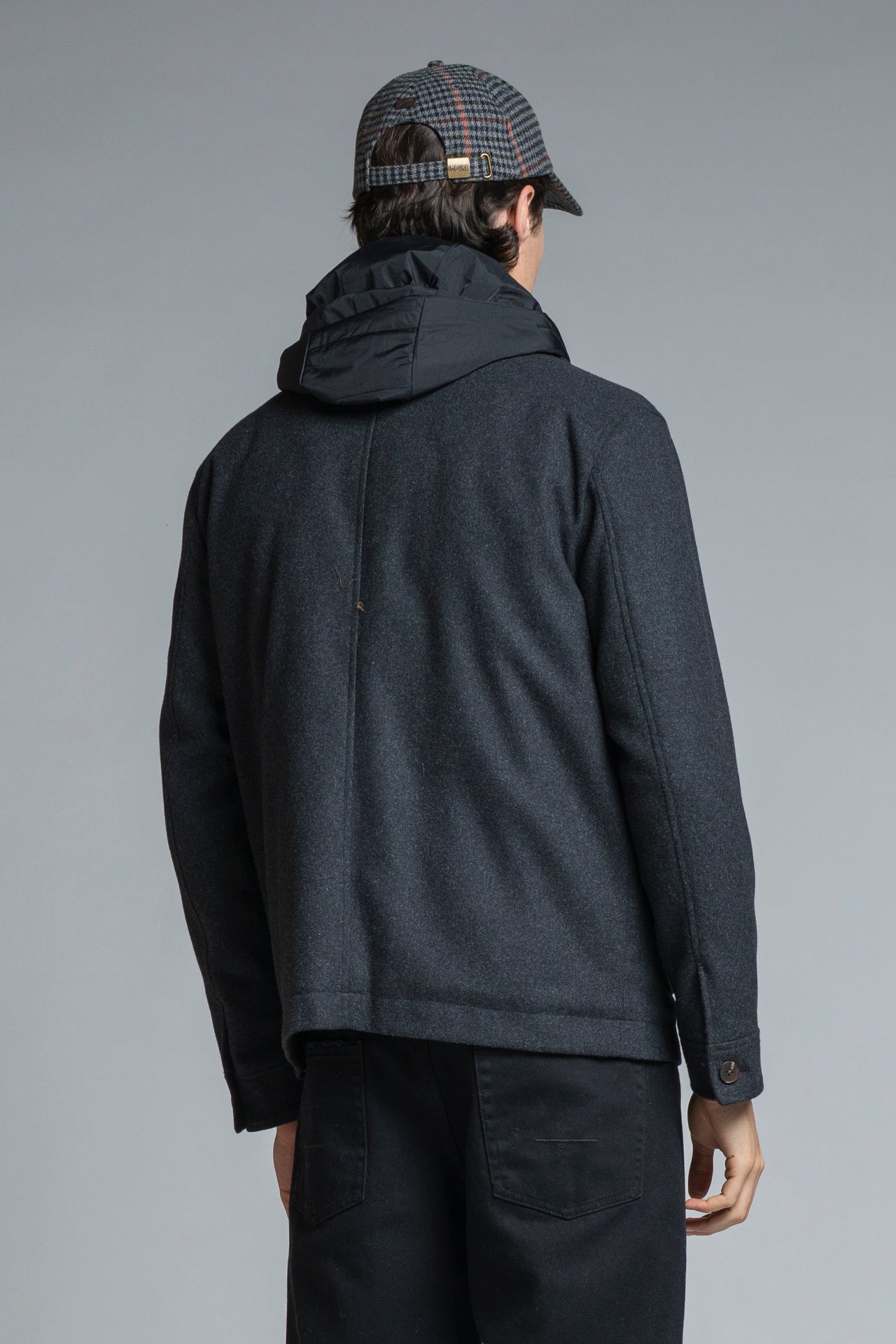 LIAM HOODIE JACKET MIXED WOOL