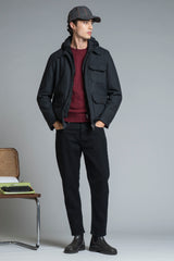 LIAM HOODIE JACKET MIXED WOOL