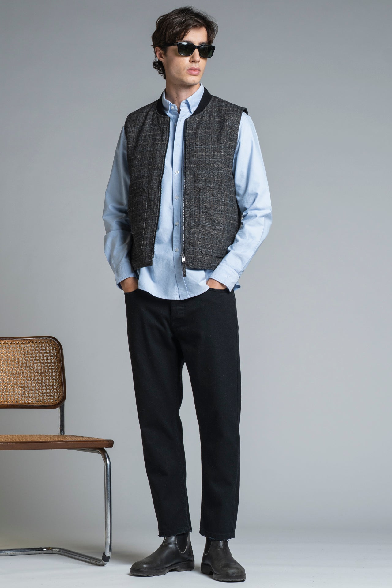 MARTIN GILET IN MIXED WOOL