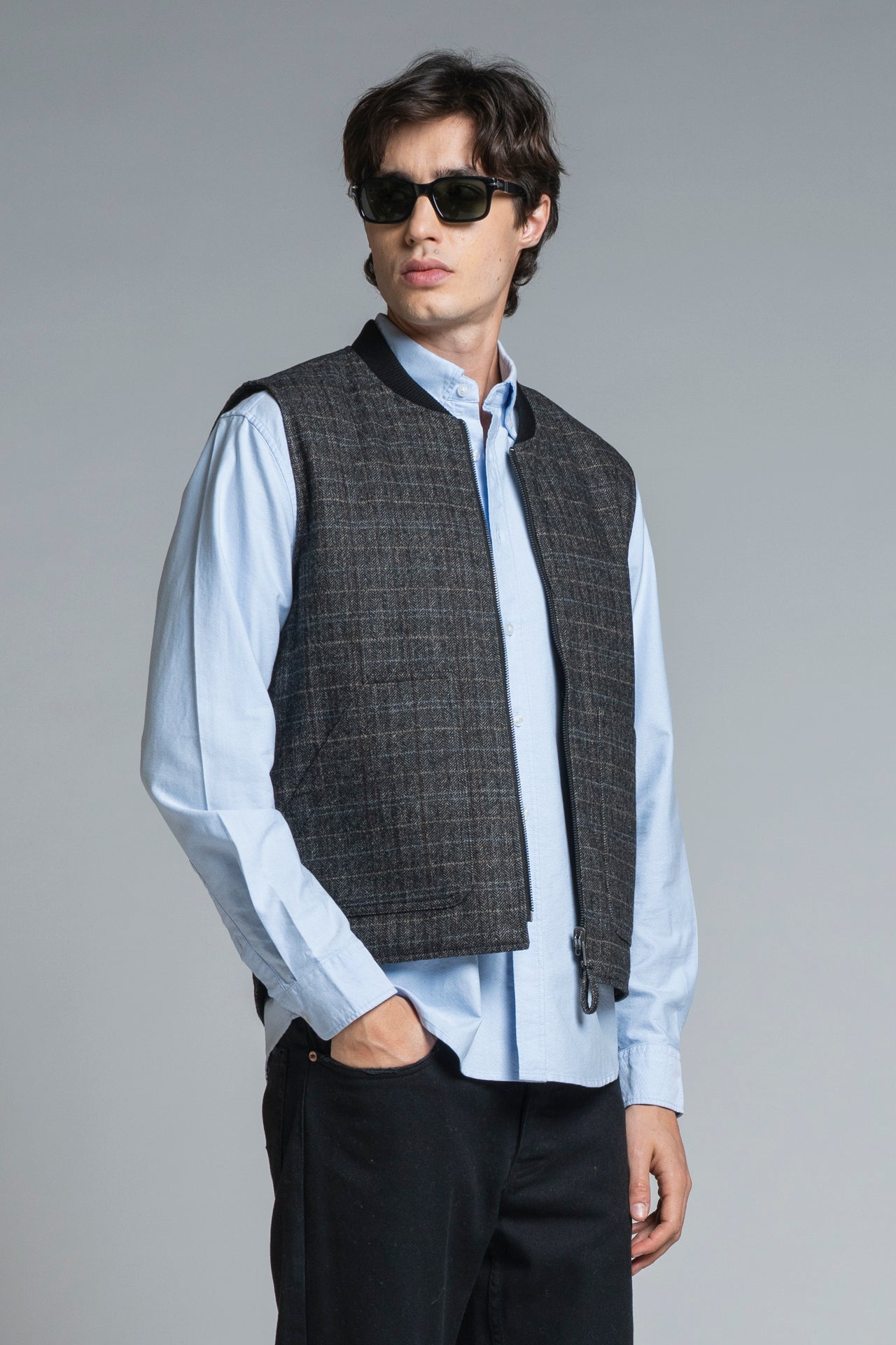 MARTIN GILET IN MIXED WOOL