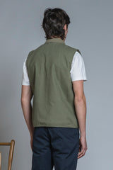 CHORE GILET ZIP TWILL STRETCH