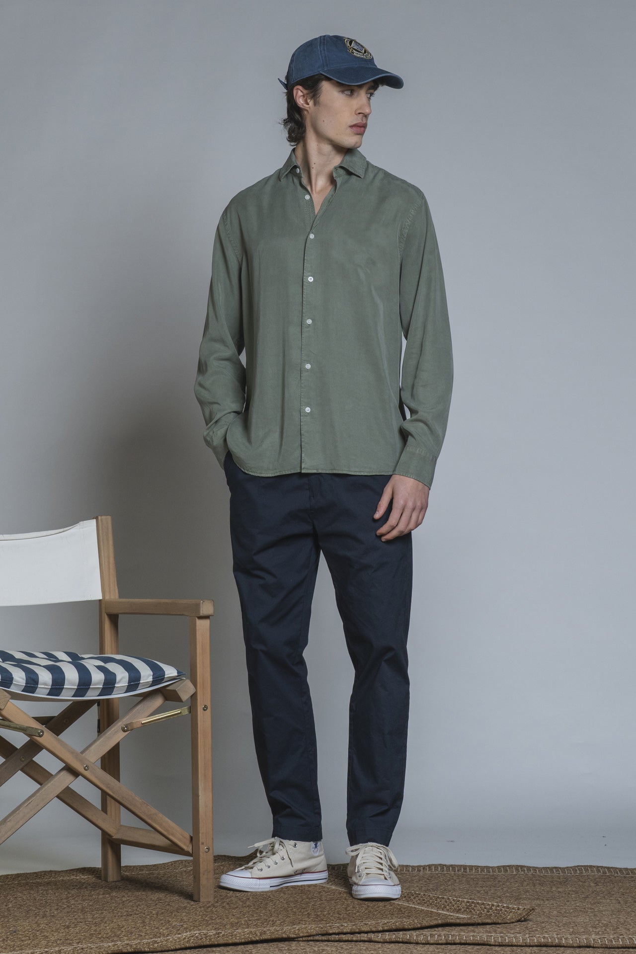 NIGEL FRENCH COLLAR IN TESSUTO LYOCELL