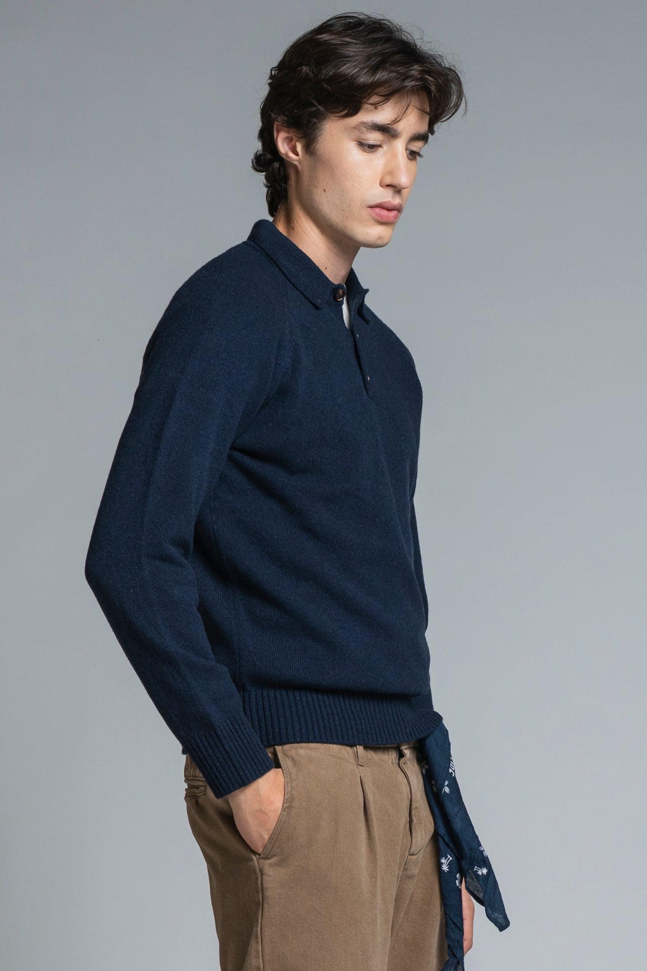 COLIN POLO IN LAMBSWOOL