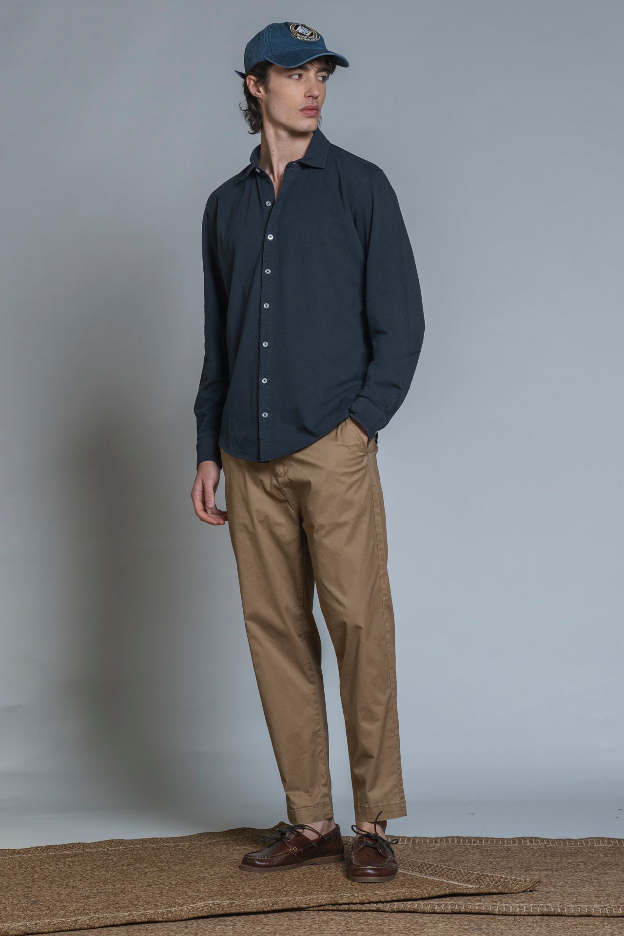 RILEY FRENCH COLLAR IN OXFORD PIQUET