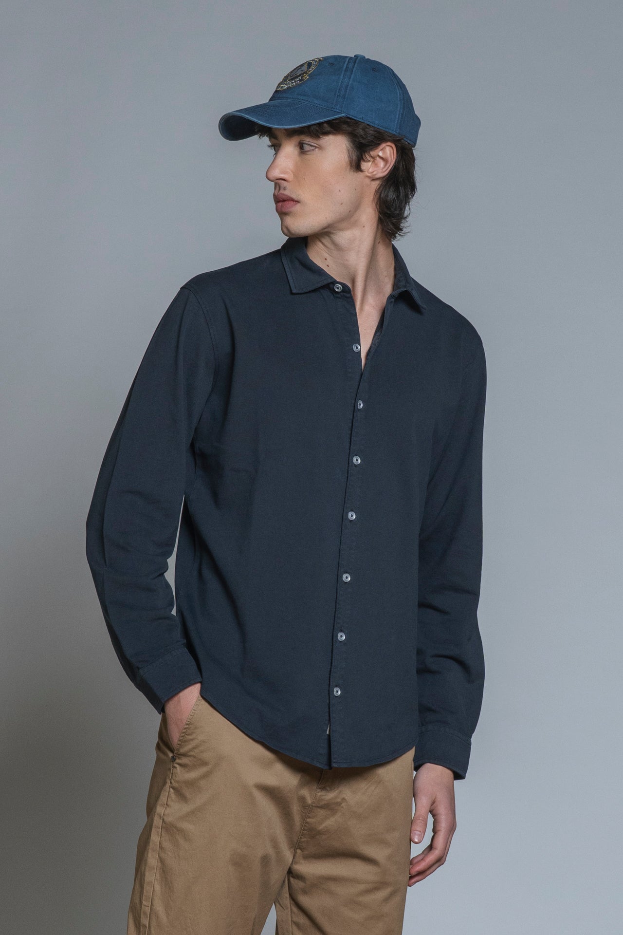 RILEY FRENCH COLLAR IN OXFORD PIQUET