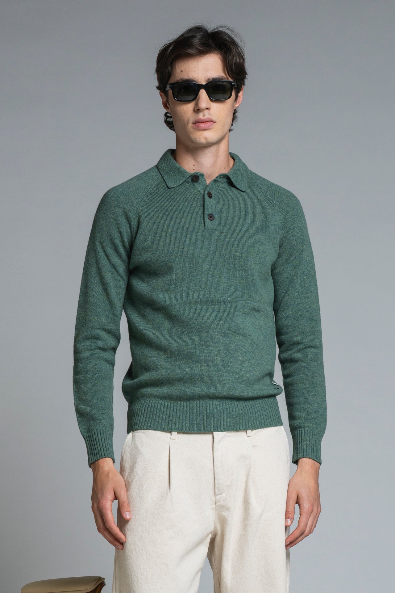 COLIN POLO IN LAMBSWOOL