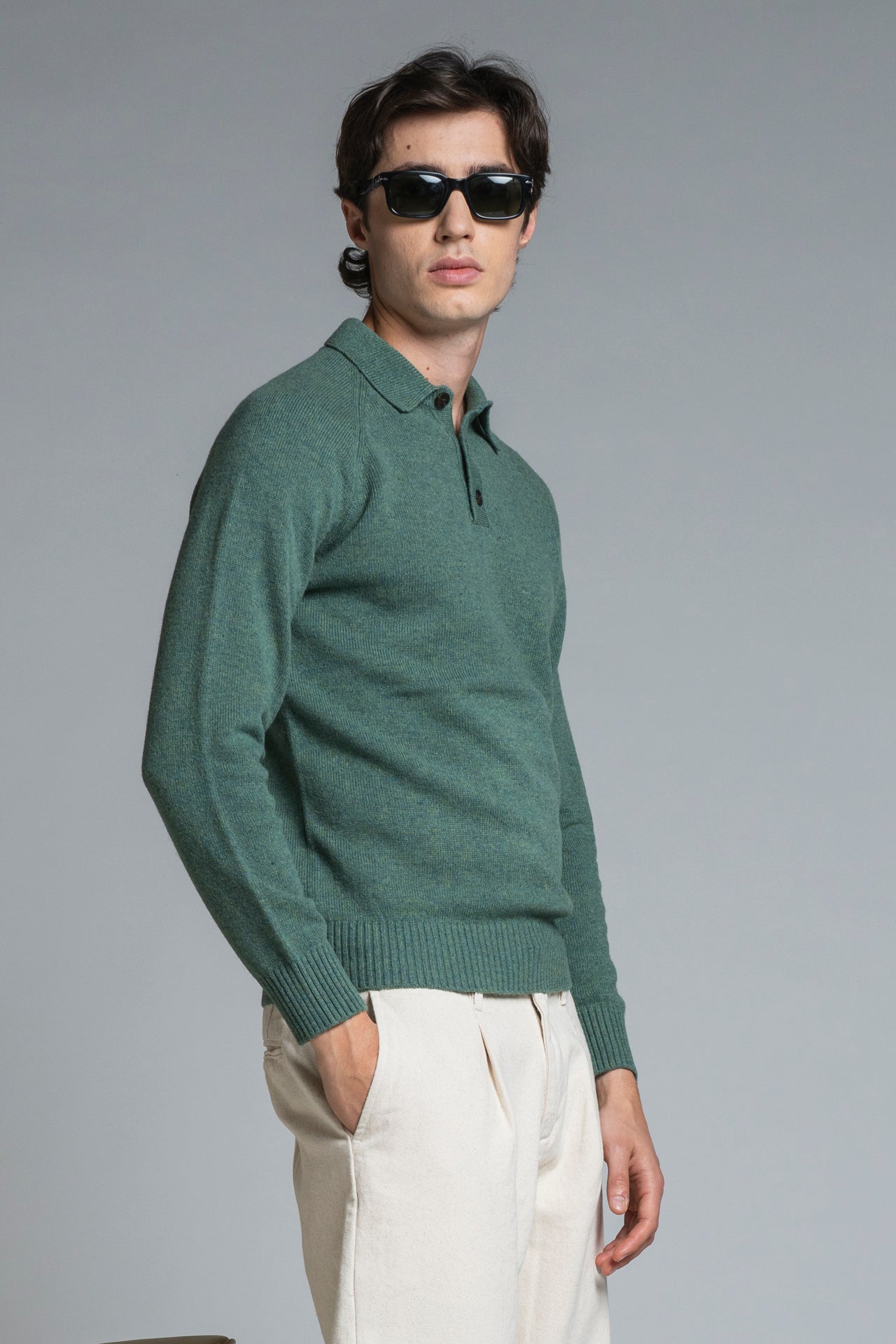 COLIN POLO IN LAMBSWOOL
