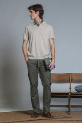 CLARK SWEATER POLO SKIPPER IN COTTON CREPE