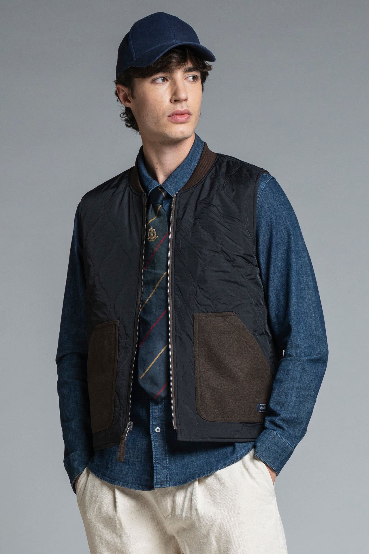MARTIN GILET IN MIXED WOOL