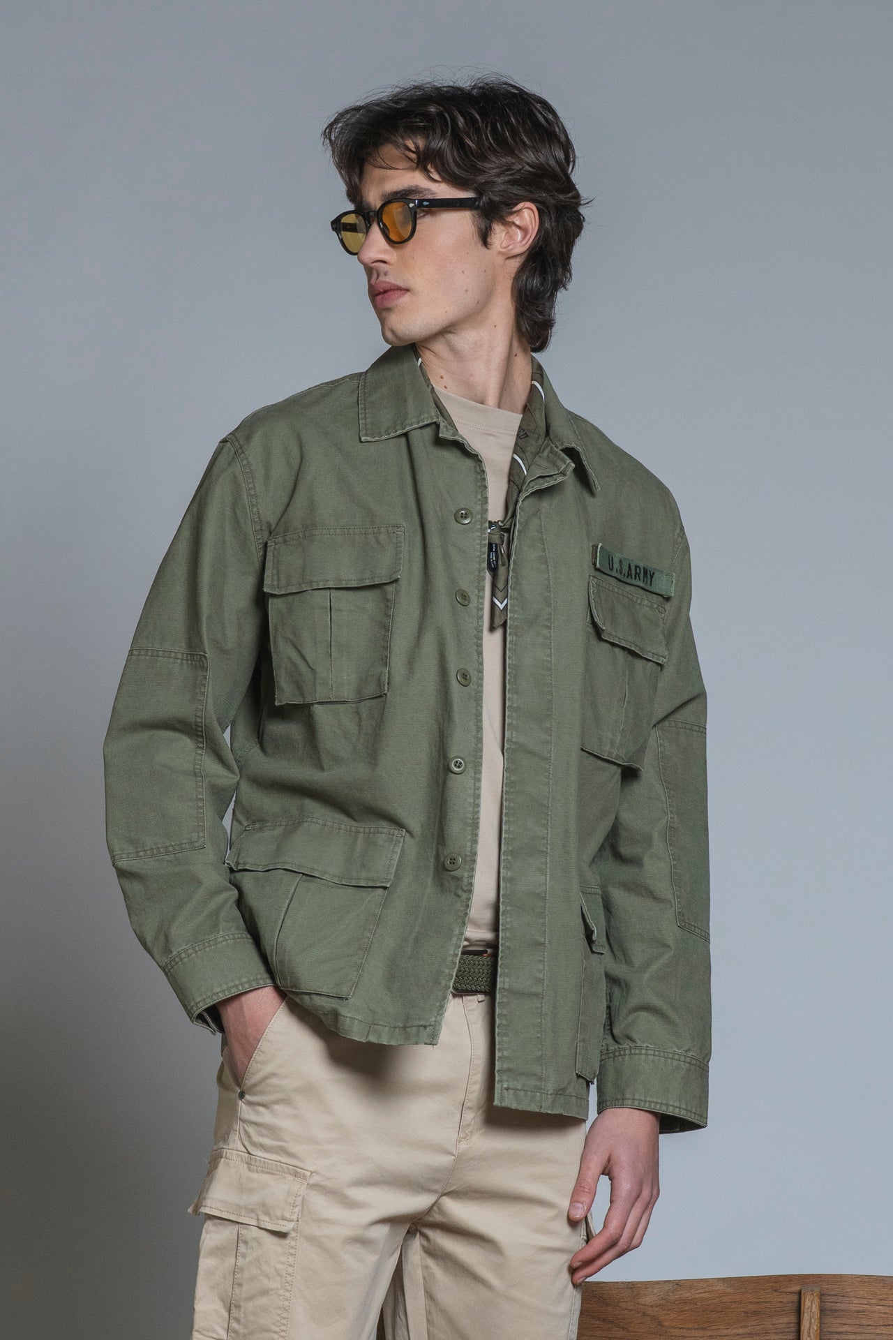 DENNIS SAHARIANA JKT COTTON SLUB STONE WASH