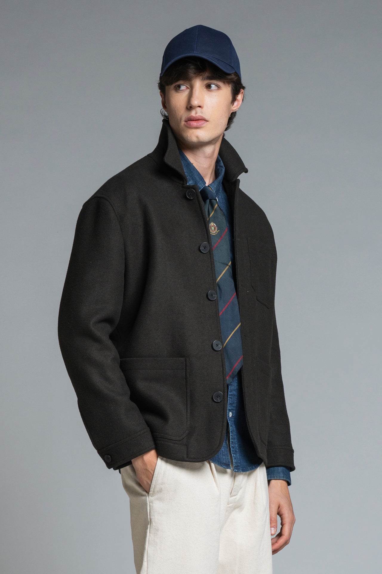 BENJAMIN JACKET 3 PKT IN MIXED WOOL