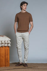 SAMUEL SWEATER ROUND NECK IN COTTON CREPE