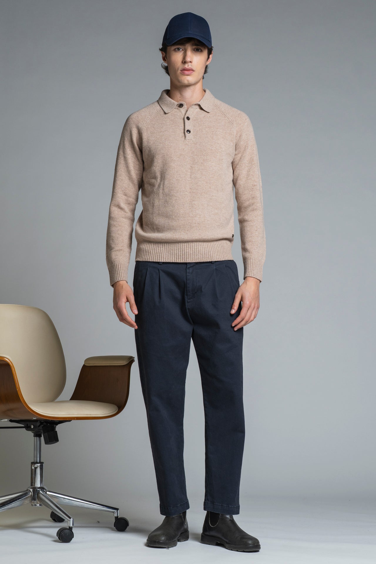 COLIN POLO IN LAMBSWOOL