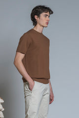 SAMUEL SWEATER ROUND NECK IN COTTON CREPE