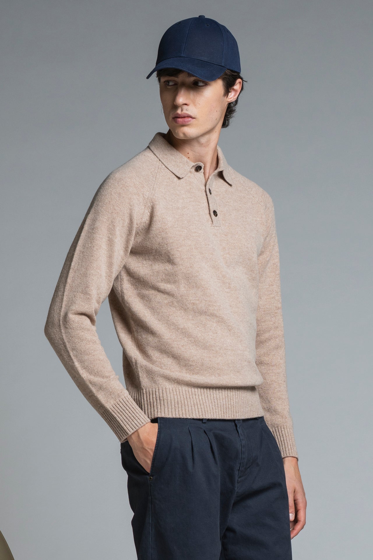 COLIN POLO IN LAMBSWOOL