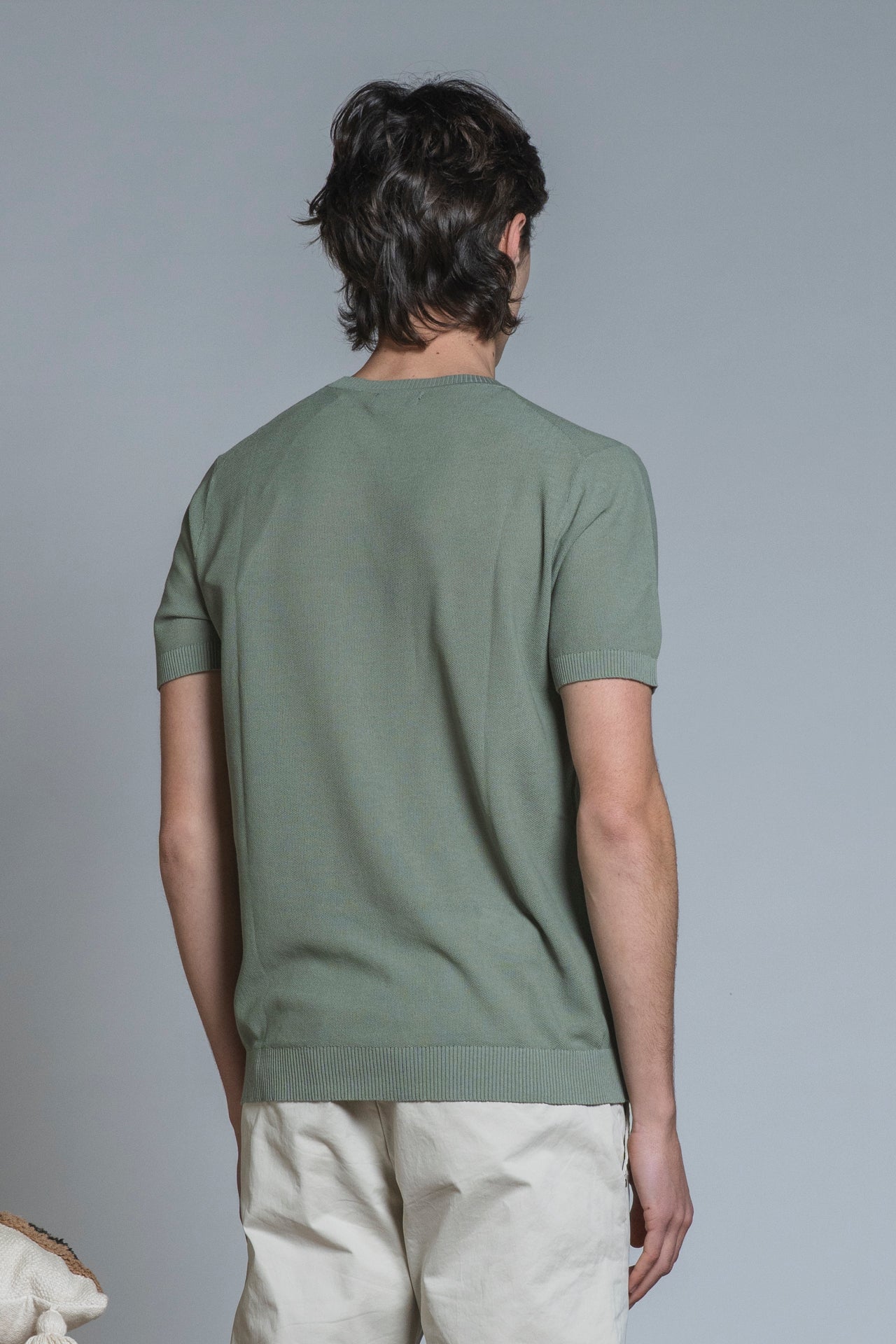 SAMUEL SWEATER ROUND NECK IN COTTON CREPE