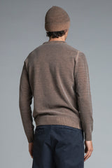 CHARLIE ROUND NECK IN MIXED WOOL COLD DYED
