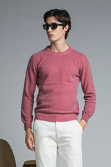 CHARLIE ROUND NECK IN MIXED WOOL COLD DYED