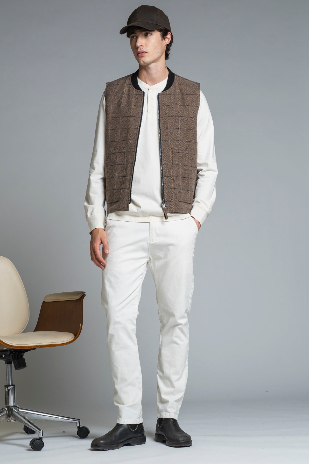MARTIN GILET IN MIXED WOOL