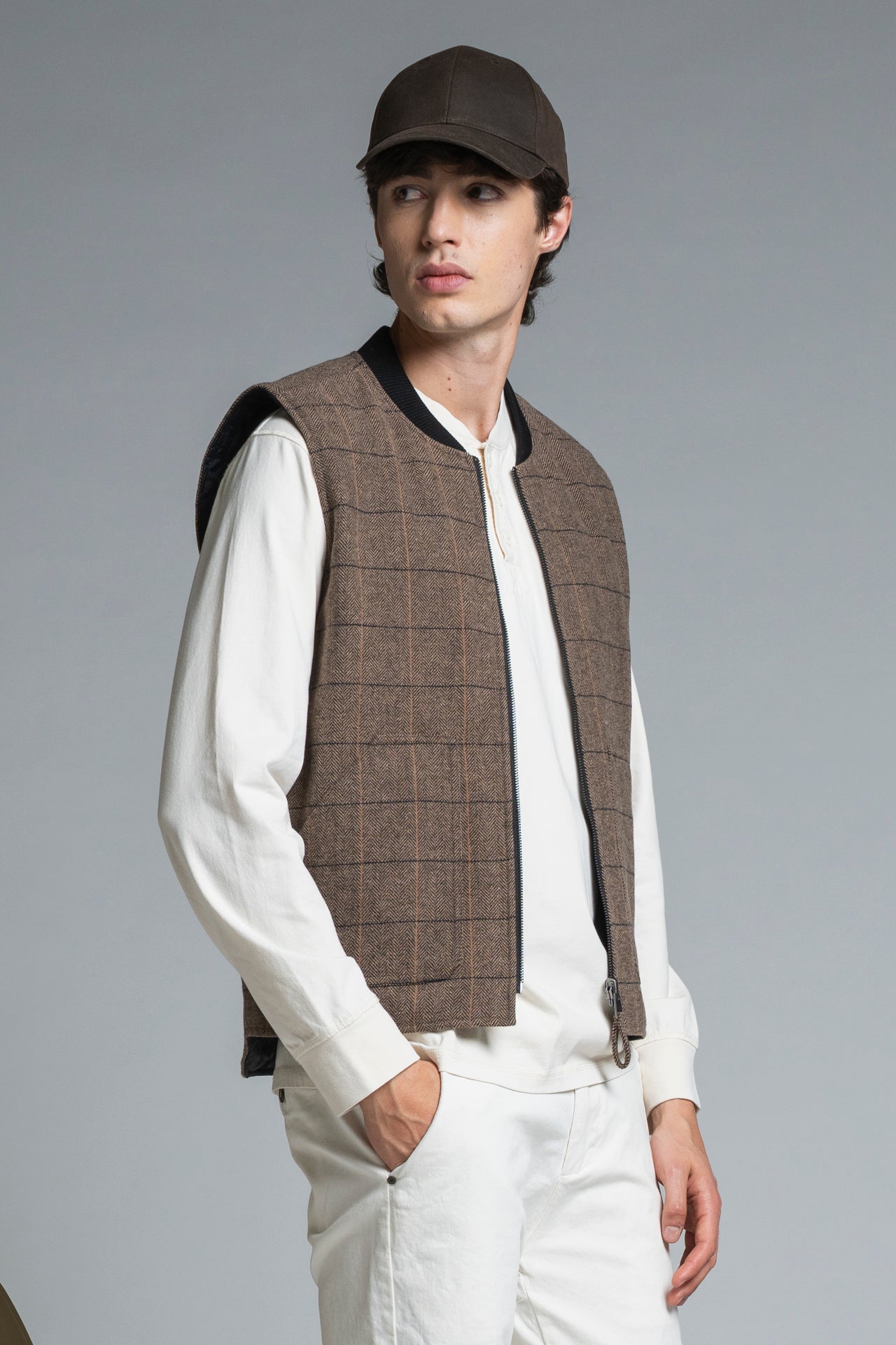 MARTIN GILET IN MIXED WOOL