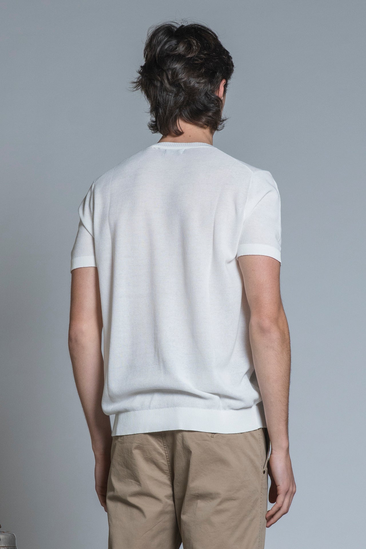 JARED SWEATER ROUND NECK COTTON RICE