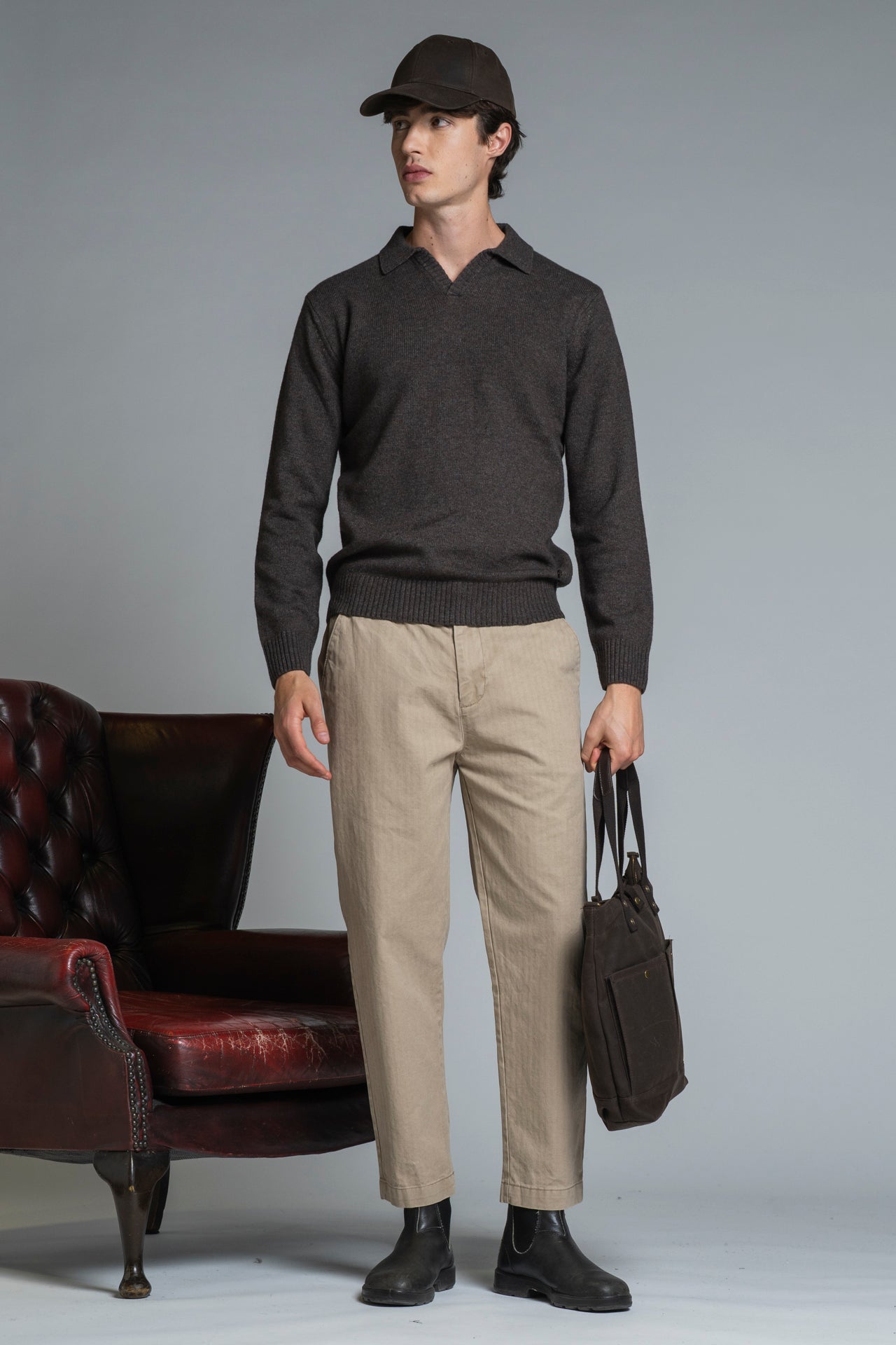 NEIL POLO SKIPPER IN LAMBSWOOL