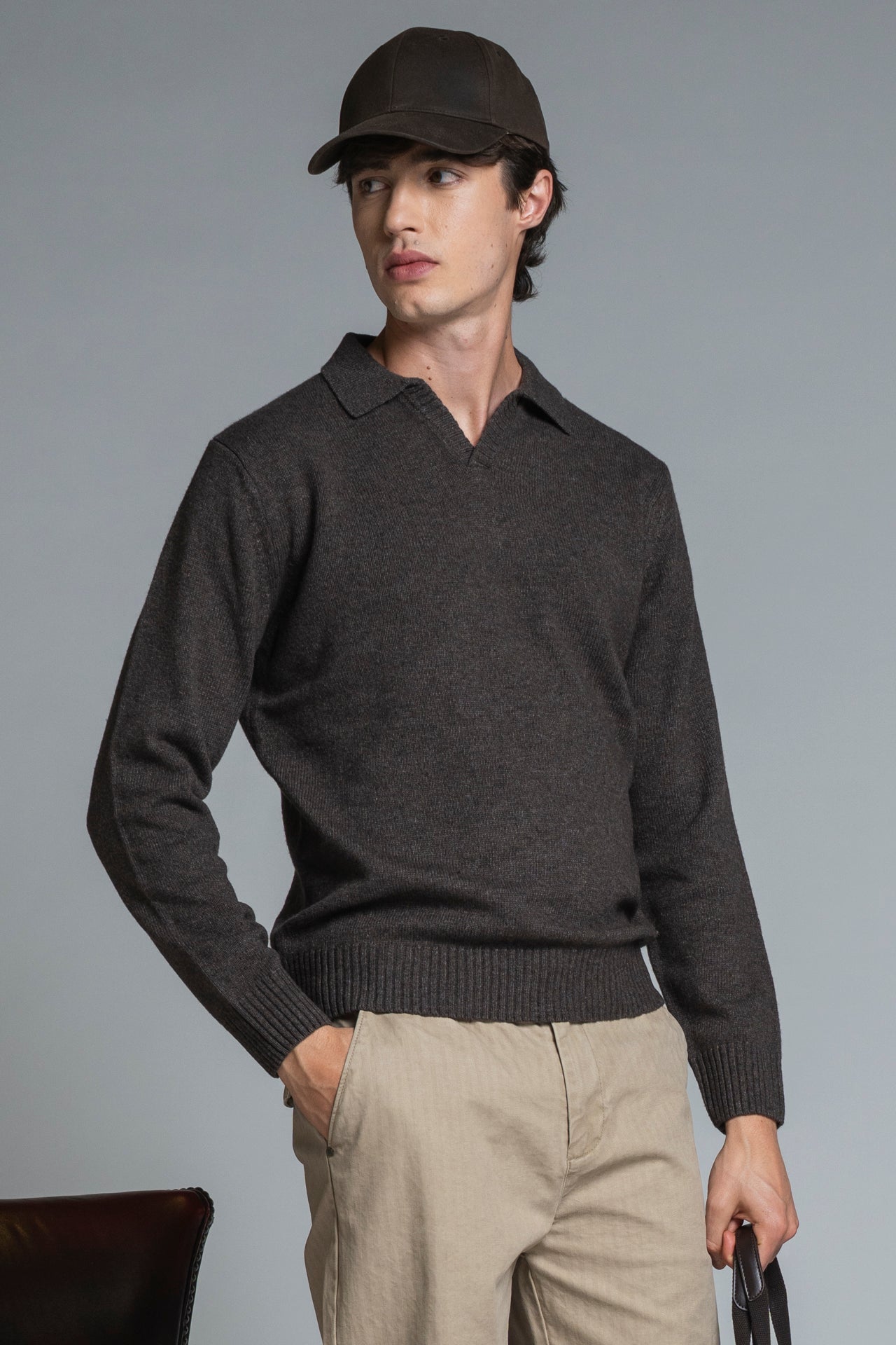 NEIL POLO SKIPPER IN LAMBSWOOL