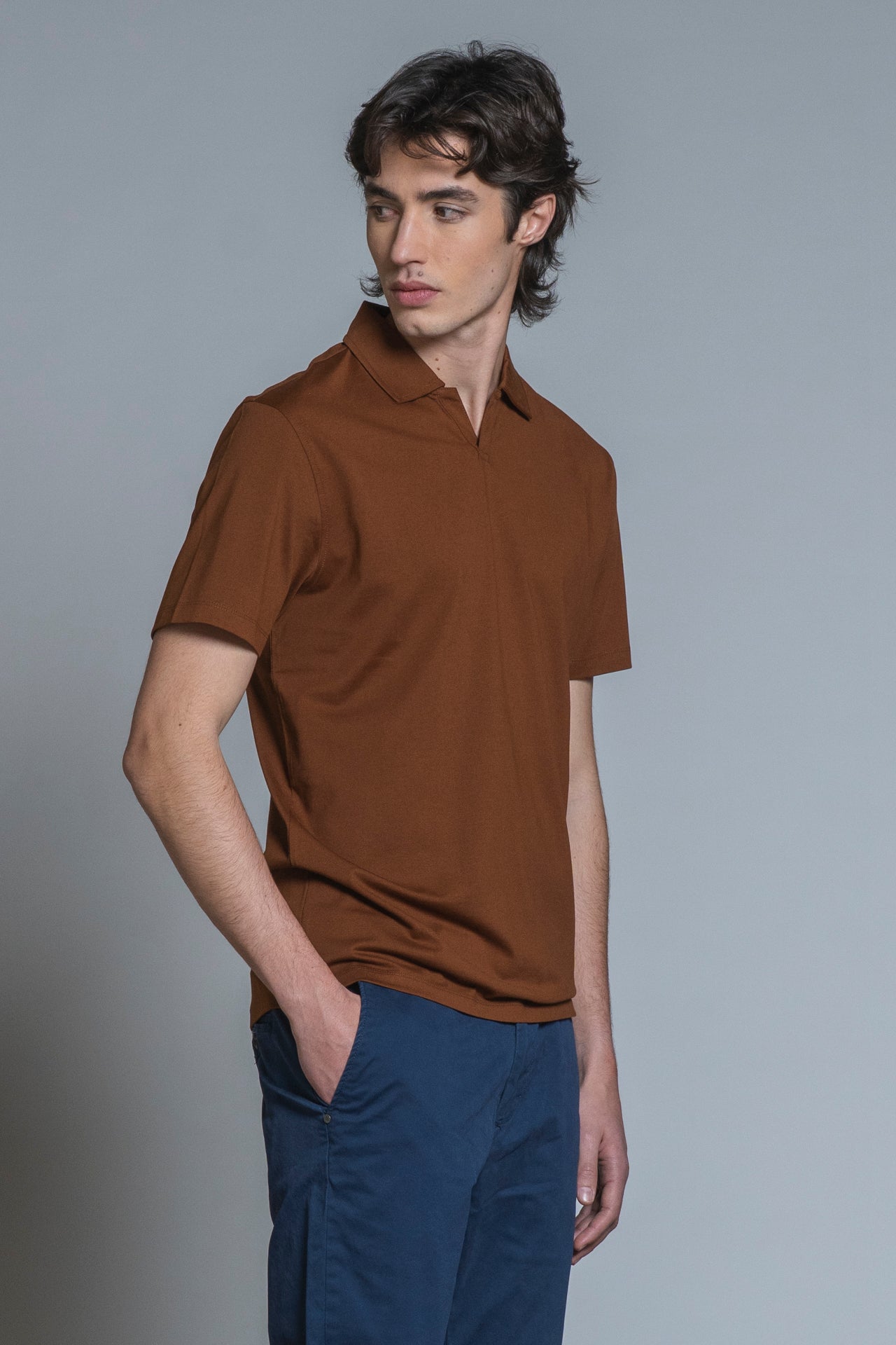 JAMIE POLO SKIPPER MERCERIZED JERSEY