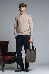 NEIL POLO SKIPPER IN WOOL MERCERIZED
